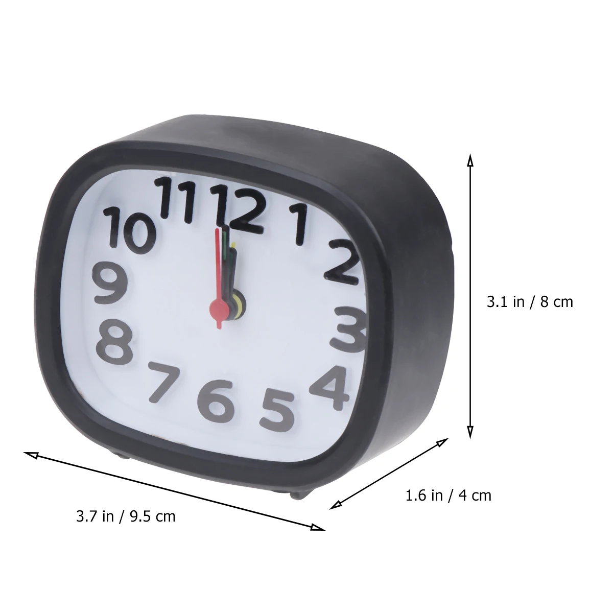 

Square Plastic Alarm Clock With Luminous Hands Clear Sound Punctual Morning Call Small Desktop Device Home Bedroom Decoration
