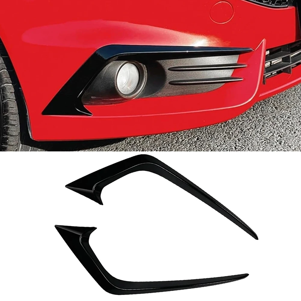 2PCS Car Front Bumper Side Splitter Spoiler Decoration Trim for Ford Fiesta ST MK7 2012 2013 2014 2015 2016 2017