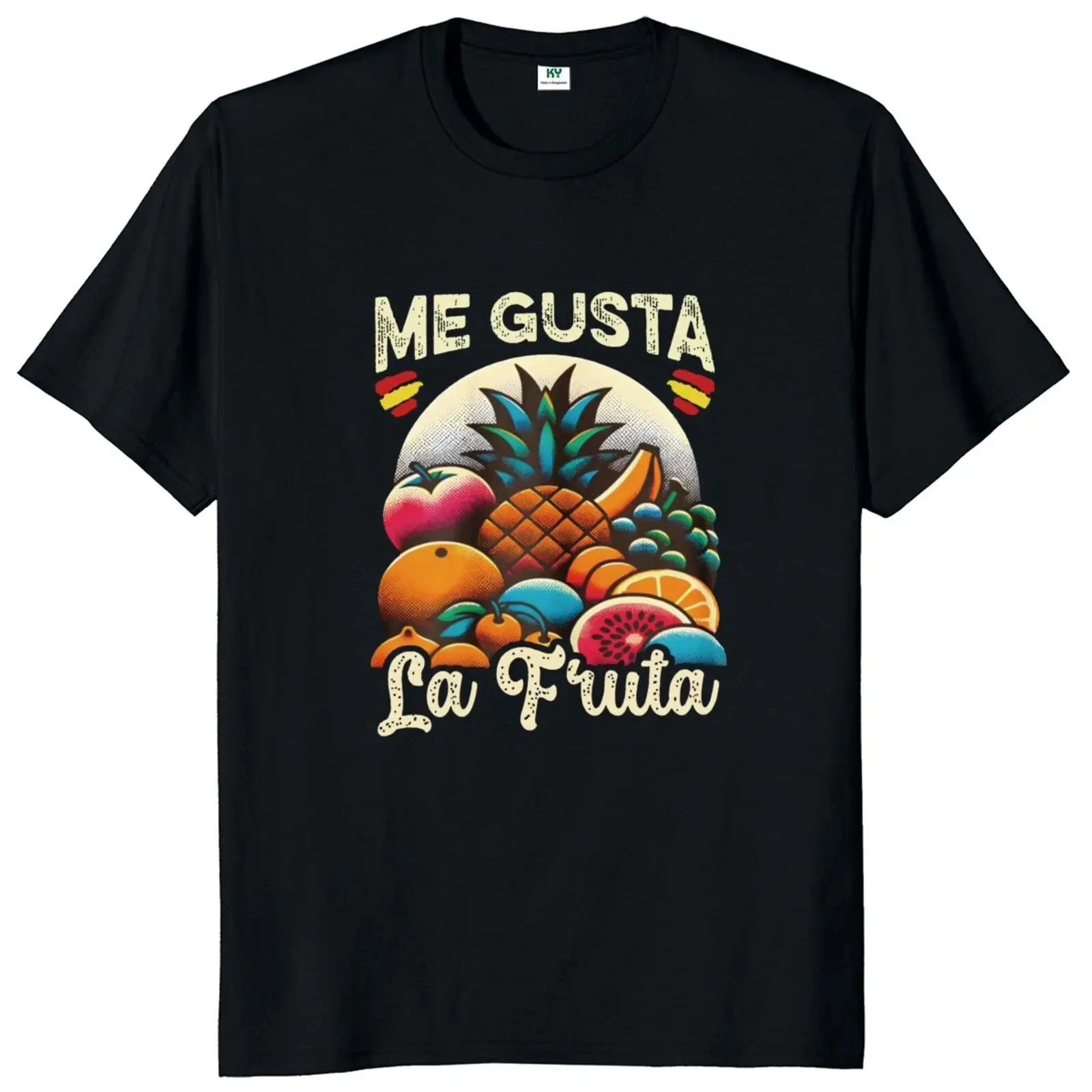 تي شيرت Me Gusta La Fruta تي شيرت I Like Fruits مضحك إسباني ميمي تي شيرت للرجال والنساء 100% قطن للجنسين تي شيرت 50950