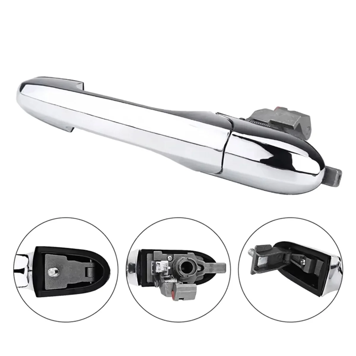 Maçaneta da porta externa cromada do lado esquerdo e direito adequada para Fiat 500 2007-2020 735592026 735592012   RHD