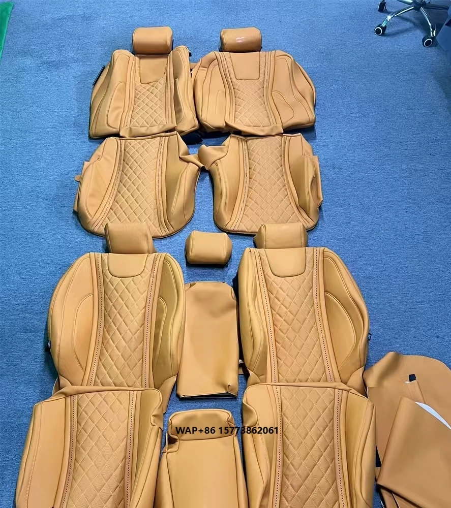 

S Class Luxury Full Set Leather Seat Cover Whole Car Interior Leather Wrapping for M-Bz S Class W221 W222 W223