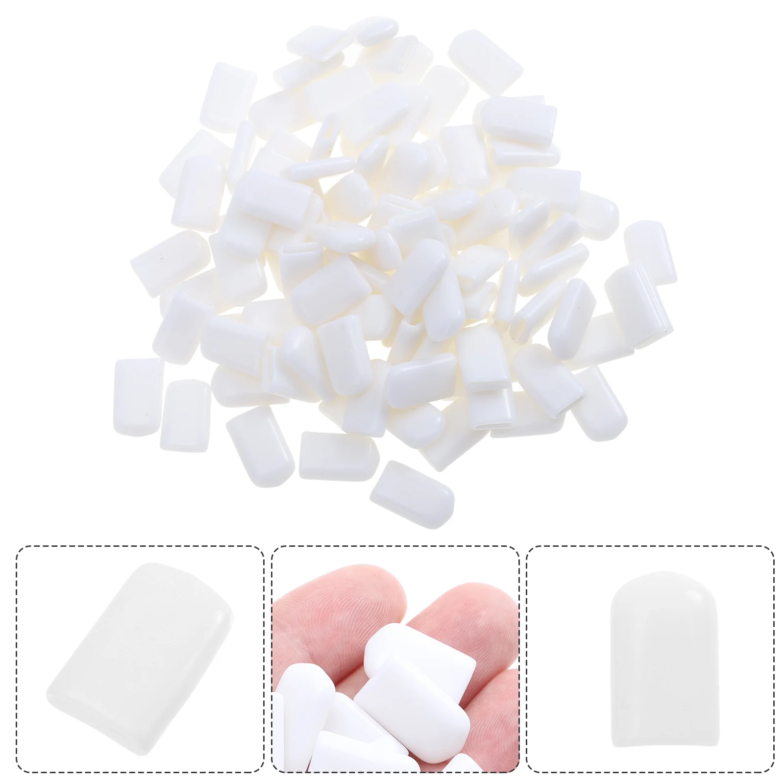 

100 Pcs Sink Rack Iron Protective Cover Water Trough Household Protectors Pvc Grid Feet Rubber