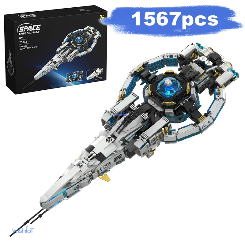 T5016 Galaxy Comet 1567 Uds. Serie espacial DIY bloques de construcción de piezas pequeñas modelo MOC juguetes de ensamblaje técnico para niños regalos