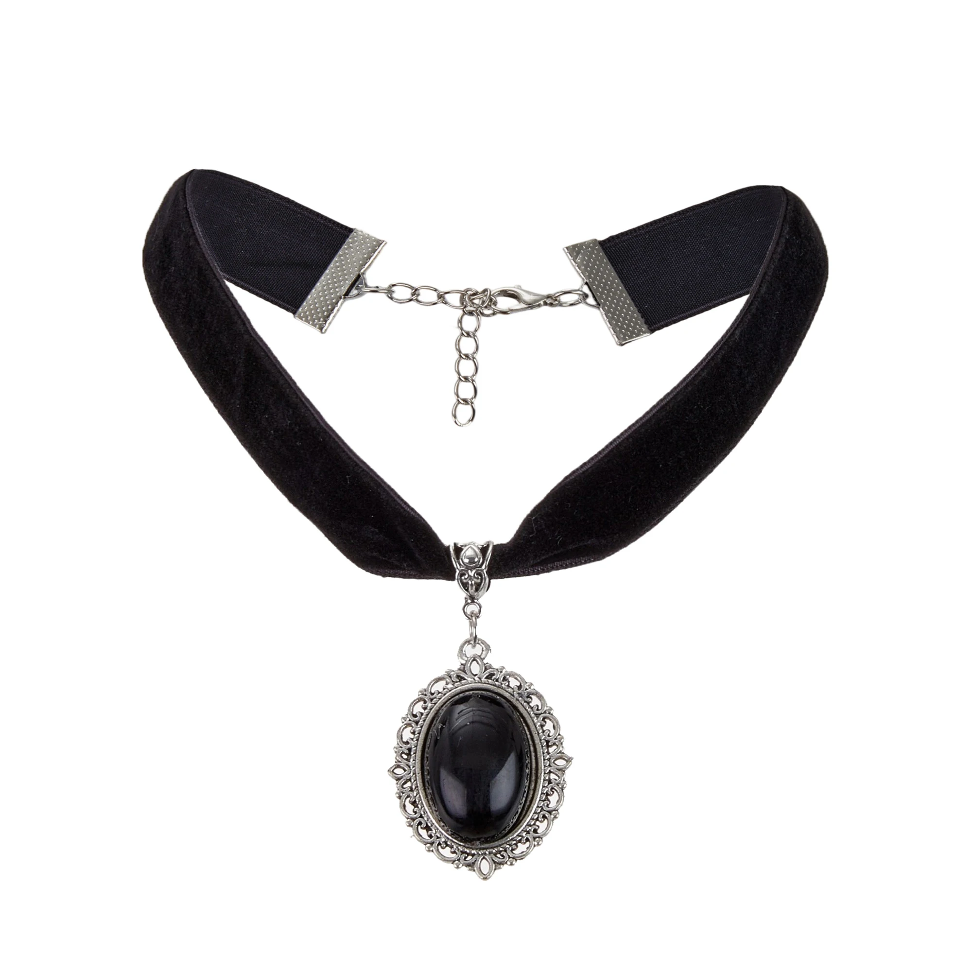 Halloween Witch Costume Set for Women Black Cat Ears Headband Velvet Cape Witch Broomstick Cosplay Outfit Accessories