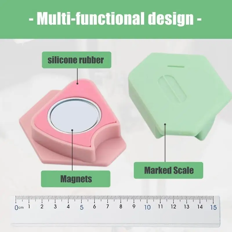 Guía de costura magnética, guía magnética de silicona con escala, accesorios y suministros de costura, guía de costura poligonal para costura casera