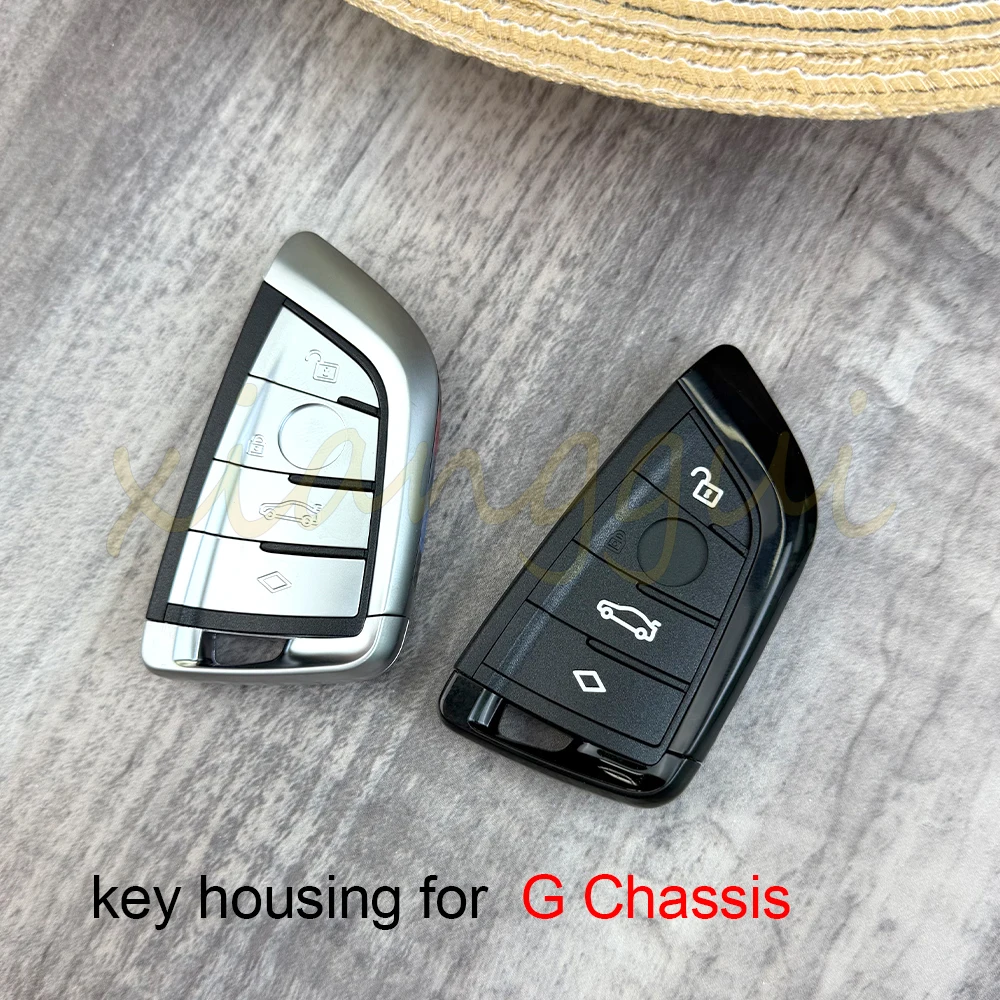 

Корпус для 4-кнопочного автомобильного ключа-пульта для BMW 3, 5, 6, 7 серий G (G01, G02, G08, G30, G31, G32, G38), X3, X5, X7, G-Chassis