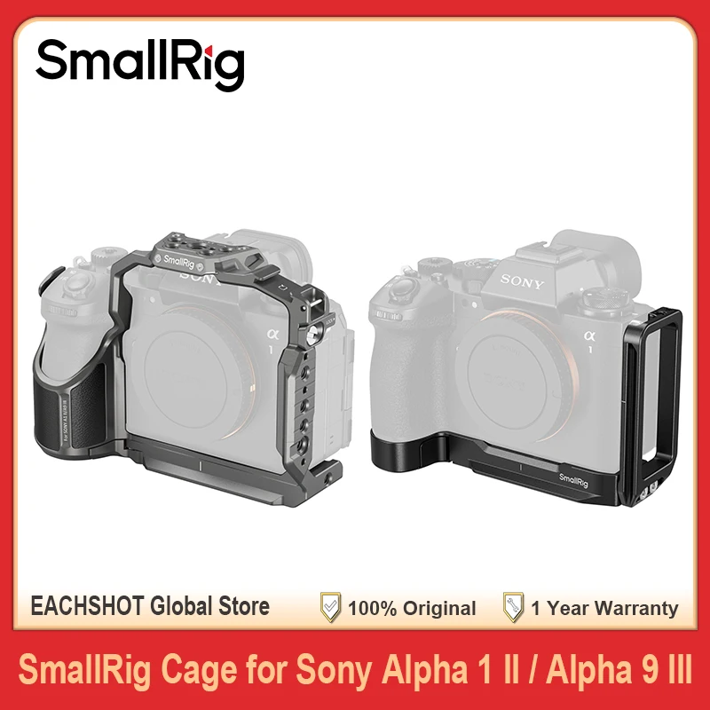 kit-de-cage-smallrig-avec-poignee-en-cuir-plaque-en-l-avec-trous-1-4-20-et-3-8-16-protection-amelioree-pour-appareil-photo-sony-alpha-1-ii-a9iii