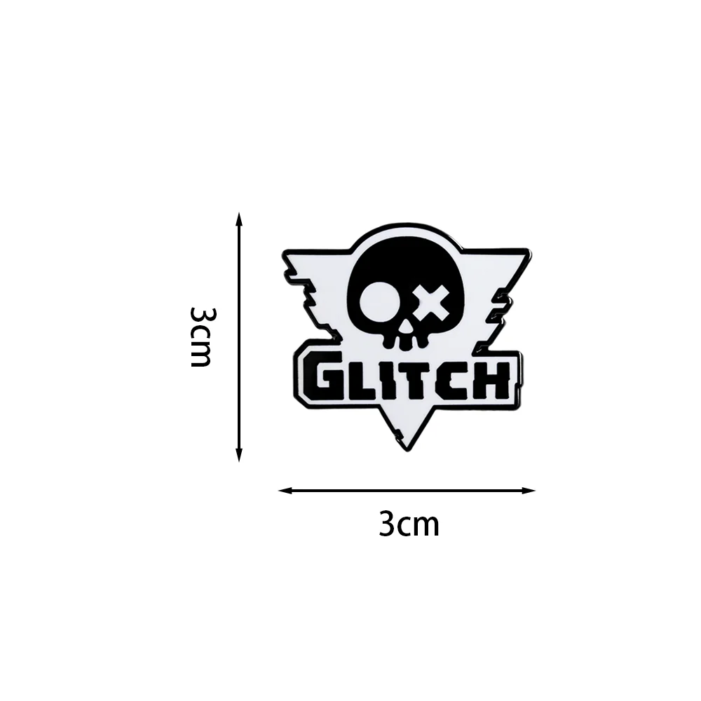 Glitch-Productions Logo Emaille-Anstecker, Murder Drones Brosche, Abzeichen, unabhängiges Animationsstudio, Anstecker für Revers, Anime-Cosplay, Geschenk für Fans. – Detail 2