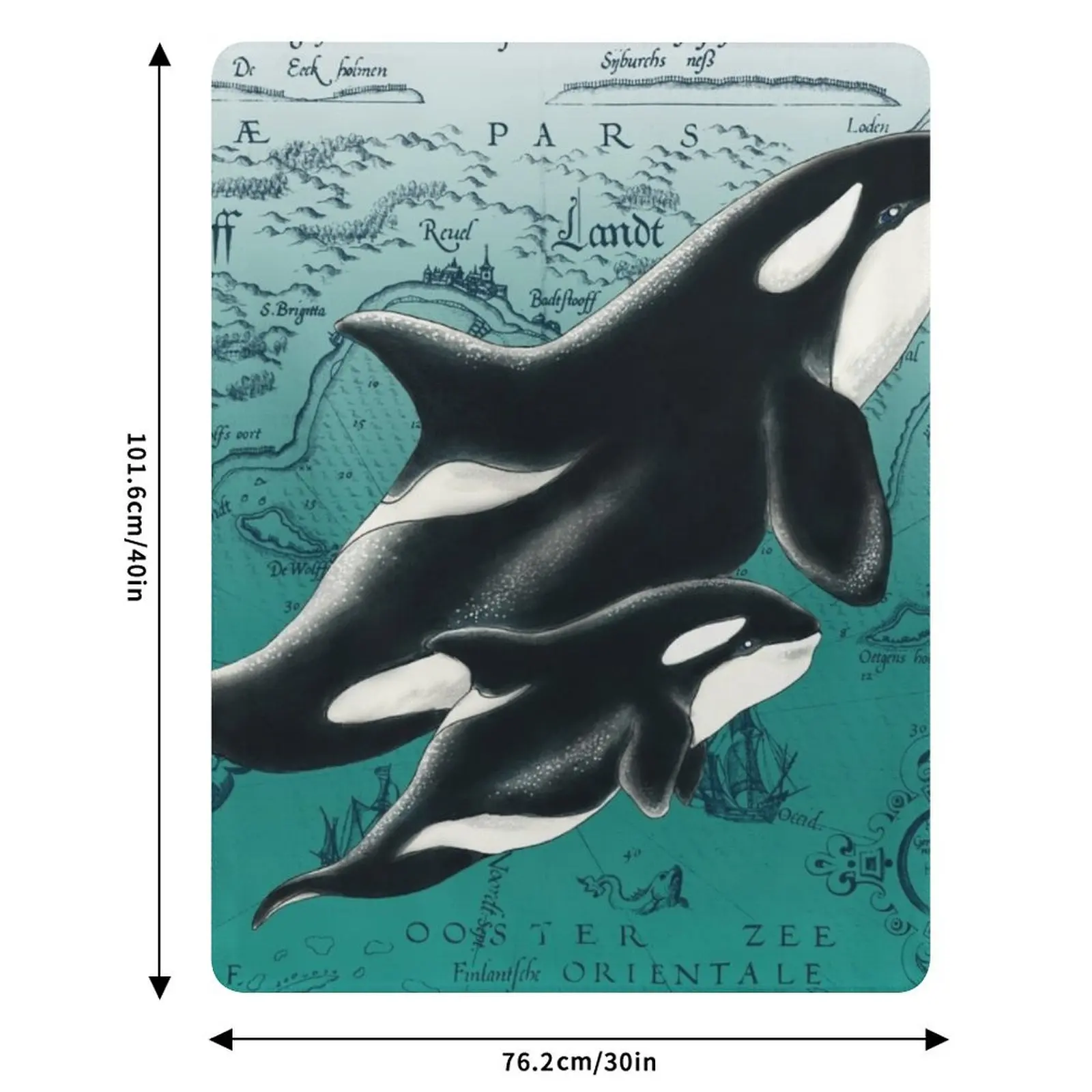 Orca Whales Love Family Yellow Sun Ink Throw Blanket halloween valentine gift ideas Thins Hair Moving Blankets
