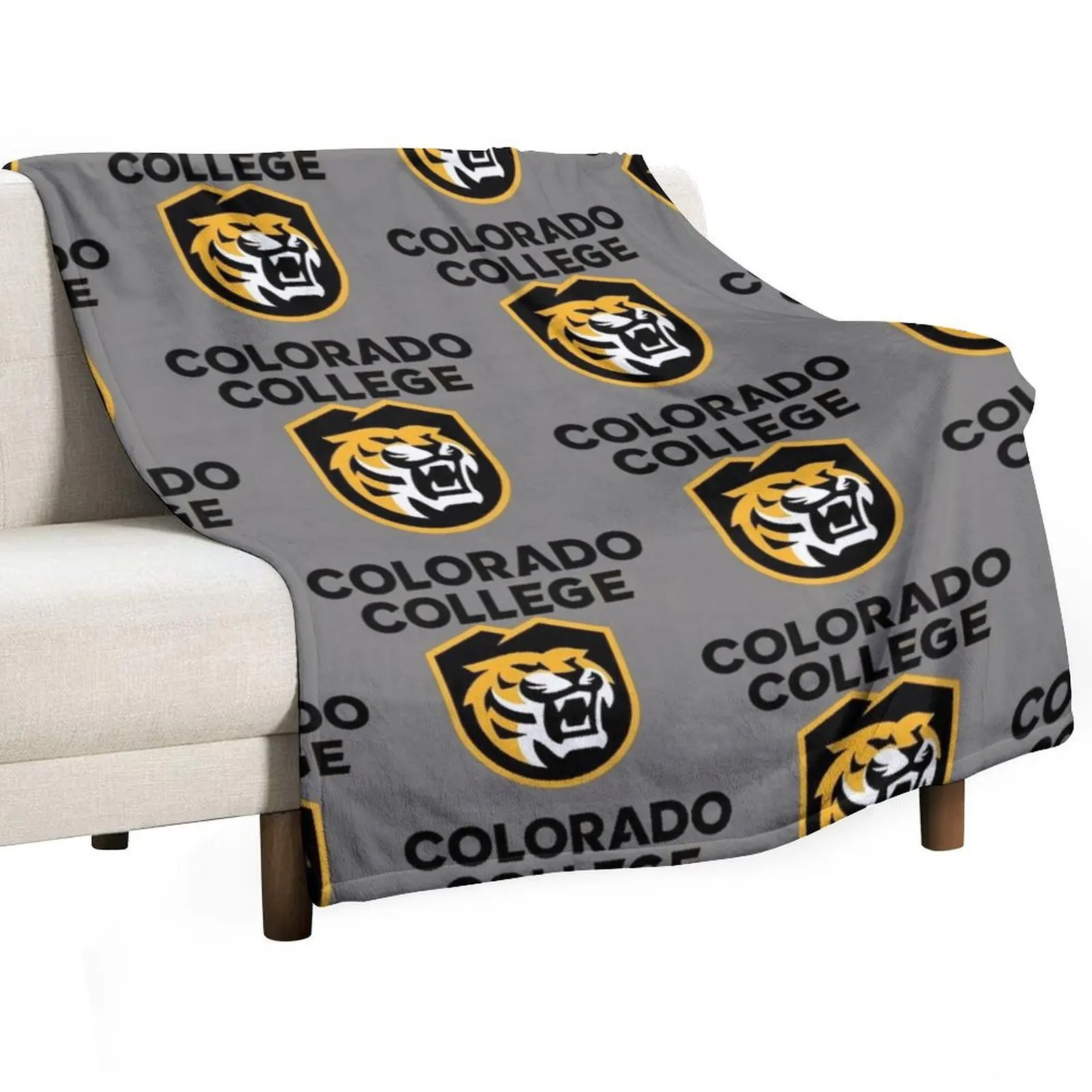 Tigers (Colorado College) Throw Blanket warm for winter Custom Blankets