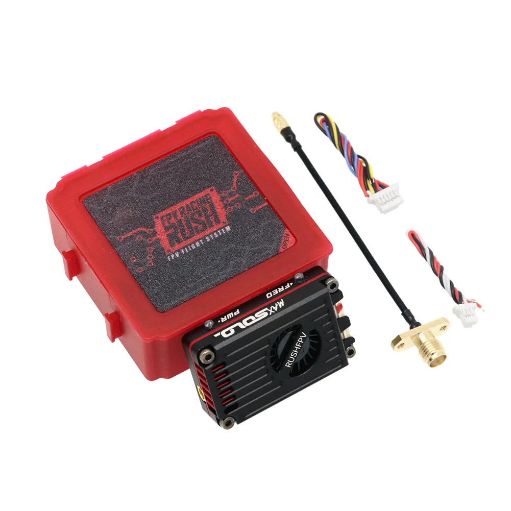 

RUSHFPV MAX SOLO XBAND 4.9G 2.5W 8CH Transmitter VTX 4.9Ghz CNC Shell Built-In Cooling Fan For RC FPV Range Racing Drone