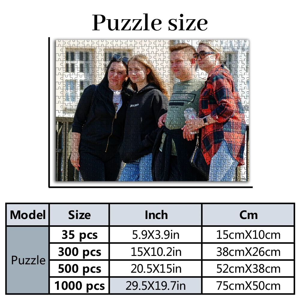 35/300/500/1000pcs Personalized Custom Photo Puzzle family photo Parent-Child Interactive Diy Assemble Game Toy view 2