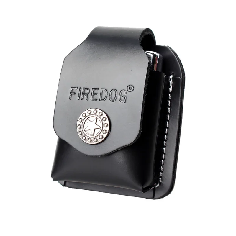 FIREDOG Leather Lighter Holder Protection Bag Gift Box for Zippo Dupont L2 Lighter Fashion Cigarette Gadgets