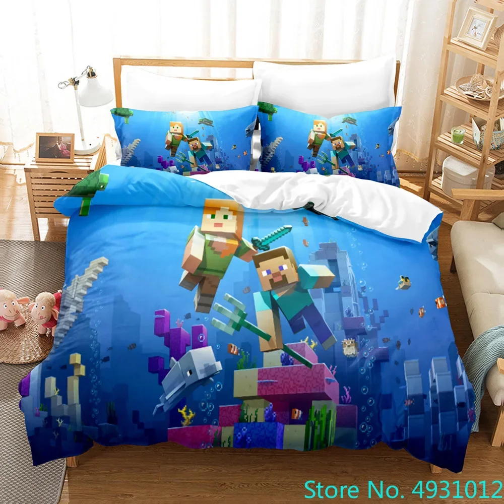 Jeu mon monde chasseurs de monstres ensemble de literie Anime housse de couette avec taies d'oreiller literie simple garçons enfants adulte chambre décor