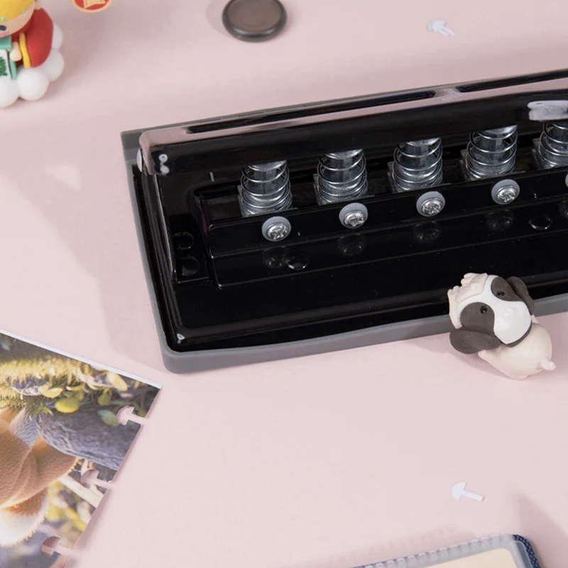 11-otworowy dziurkacz pierścień Album gilotyna do papieru regulowany dziurkacz do papieru A4 dziurkacz Scrapbooking narzędzia dla majsterkowiczów biurowe materiały wiążące