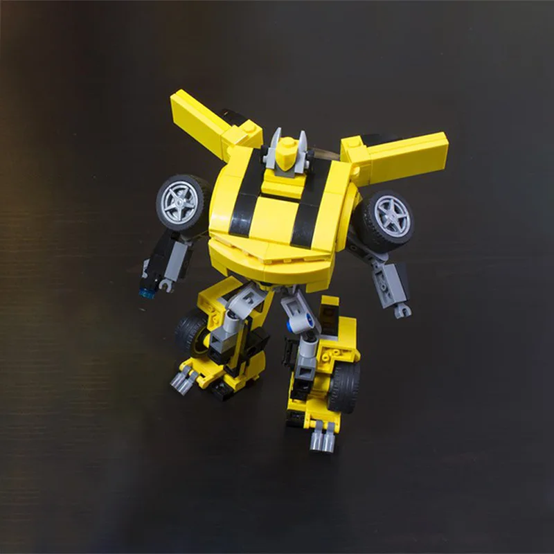 MOC-19439 High-tech Mech Racing Building Blocks Set Sports Cars Transform Bumblebees Robot Model DIY Kids Puzzle Toy Gift 250PCS