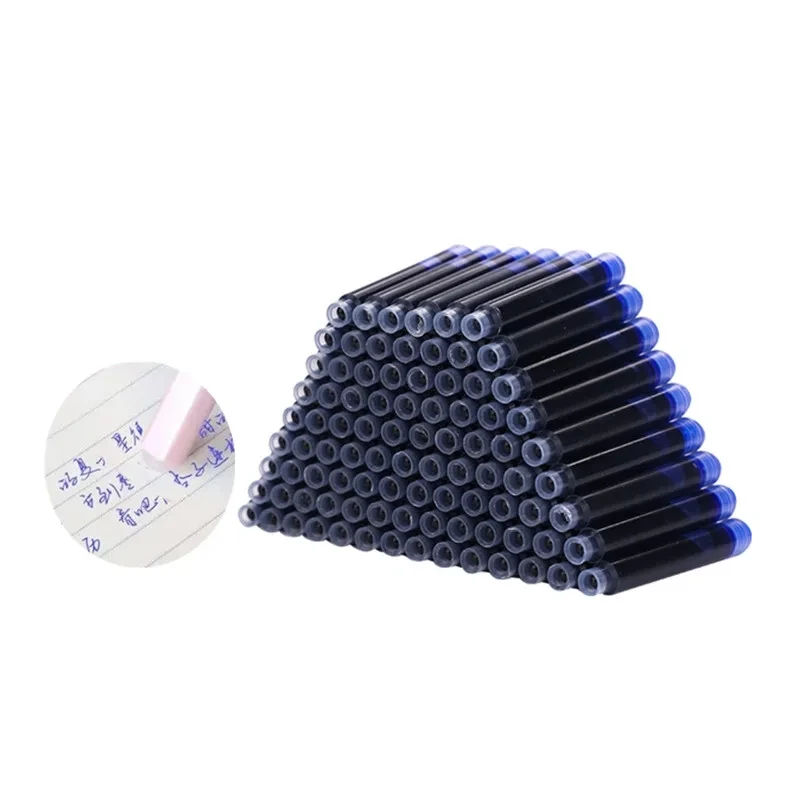 Imagem -02 - Canetas Descartáveis Especiais Haste de Enchimento de Tinta Não Apagável Azul Preto e Vermelho Papelaria de Escritório 100 Pcs 2.6 mm 3.4 mm