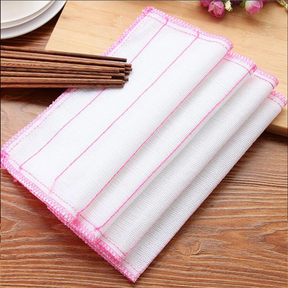 

20pcs Fiber Dish Cloth Non Stick Oil Pot Cleaning Kitchenware Tableware Rags Wash Bowls Plates Strong Decontaminate