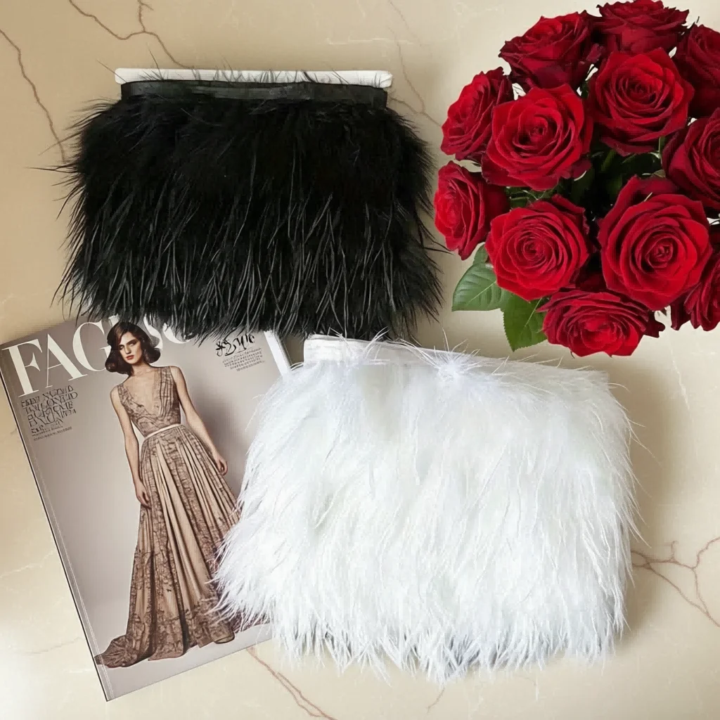 

5-10Meters Ostrich Feathers Trim Fringe 10-15CM Feather for Dresses Sewing Natural Ostrich Pluma Decoration Crafts Accessories-