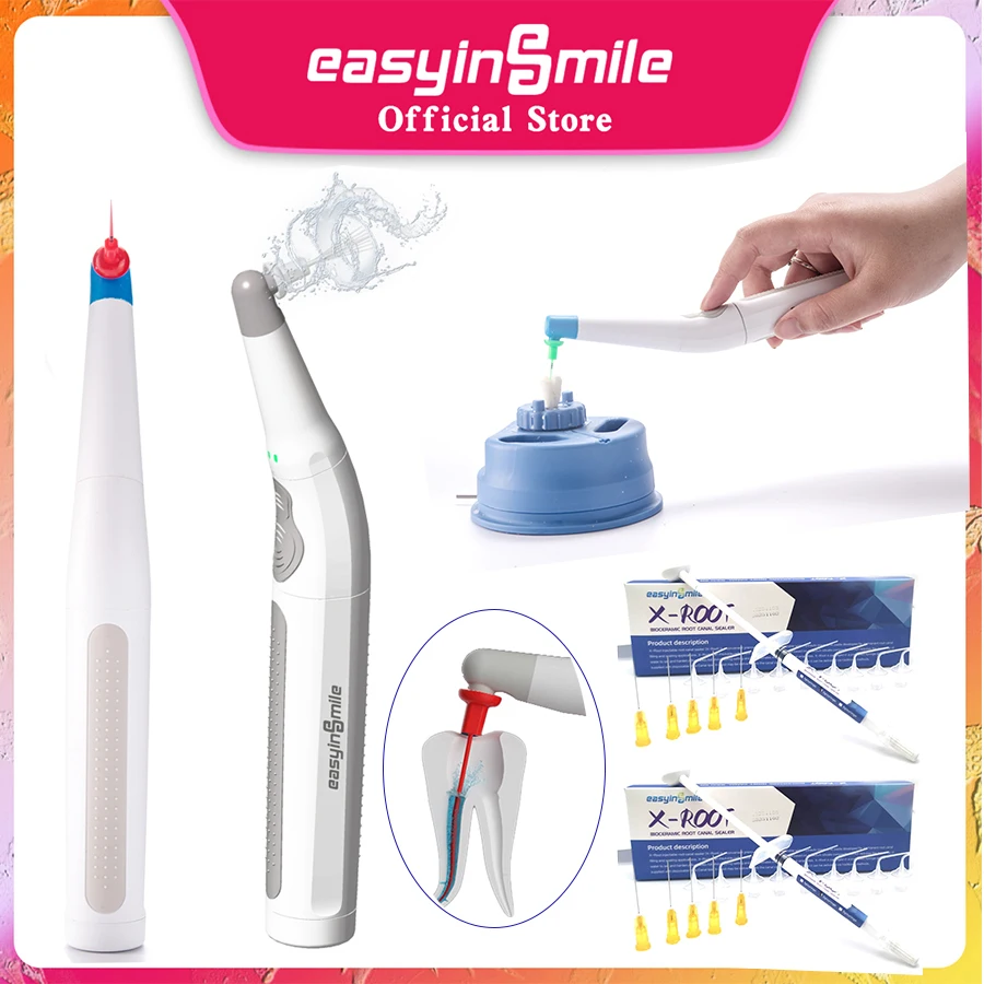 Easyinsmile Dental Endo Activator Easydo Ultrasonic Endodoncia Irrigator  60Tips Kit X-ROOT Root Canal Bioceramic Filling Sealer