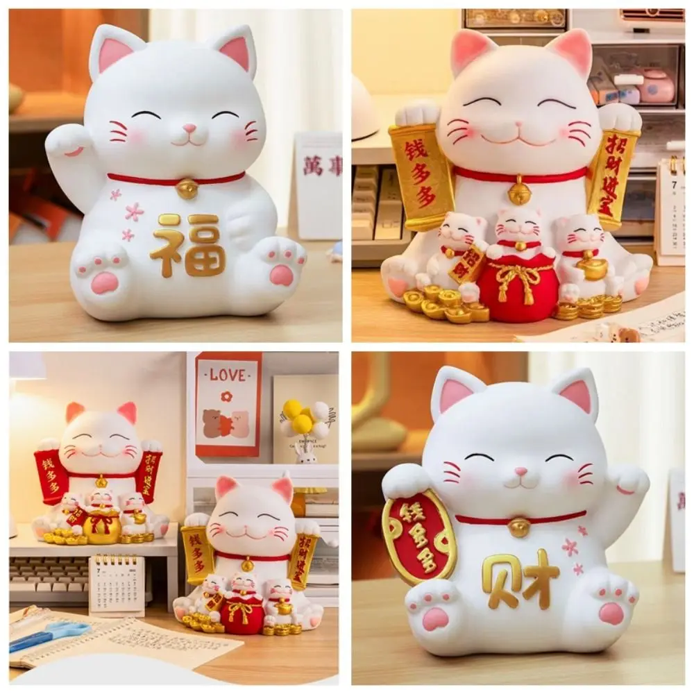 Durable Savings Tank Lucky Cat Piggy Bank Good Symbolism Decorative Cat Ornaments Openable Cartoon Cartoon Money Boxes Kid Toy