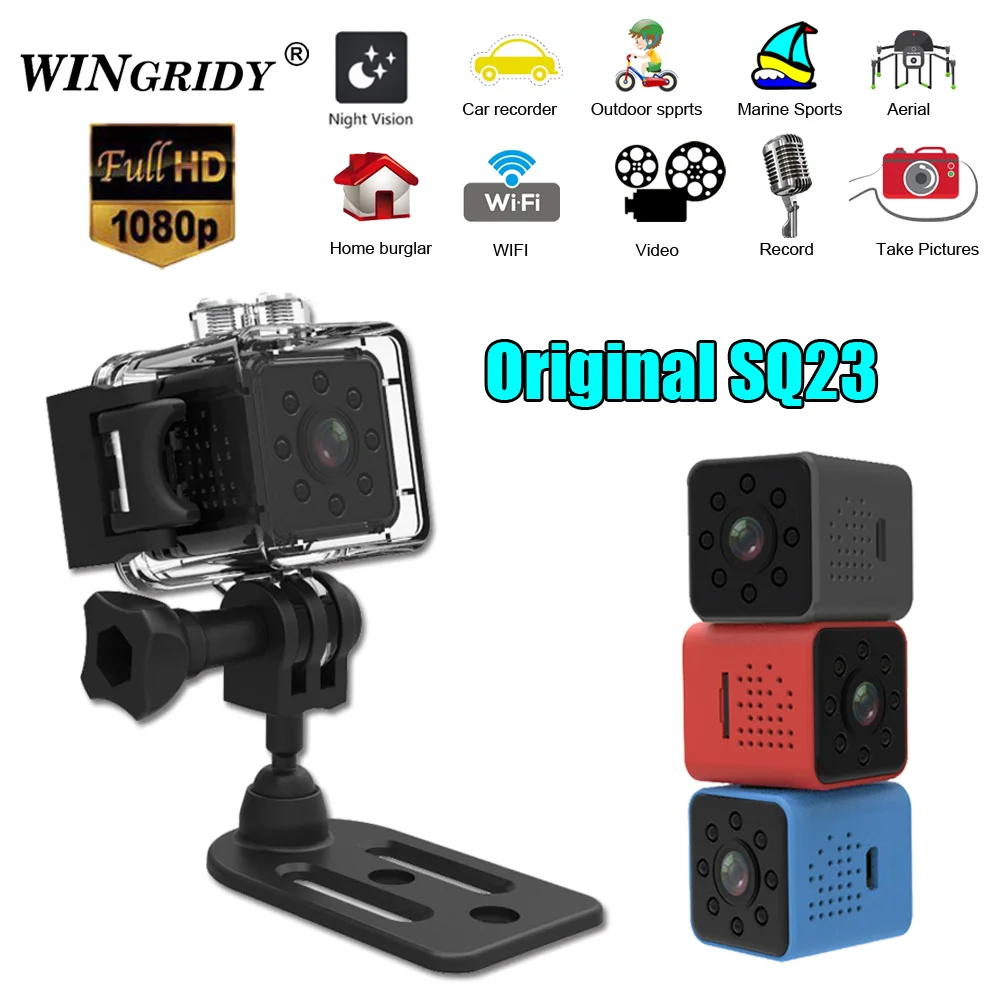 SQ23 Original Mini cámara WiFi Full HD 1080P deporte DV grabadora 155 visión nocturna pequeña cámara de acción videocámara DVR