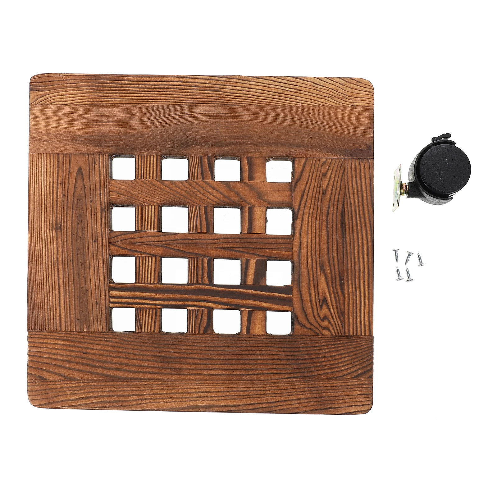 

Подвижный поднос для цветочного горшка, горшок для растений, полые колеса, прочная несущая прочная пластиковая деревянная опорная плита большой емкости для сада