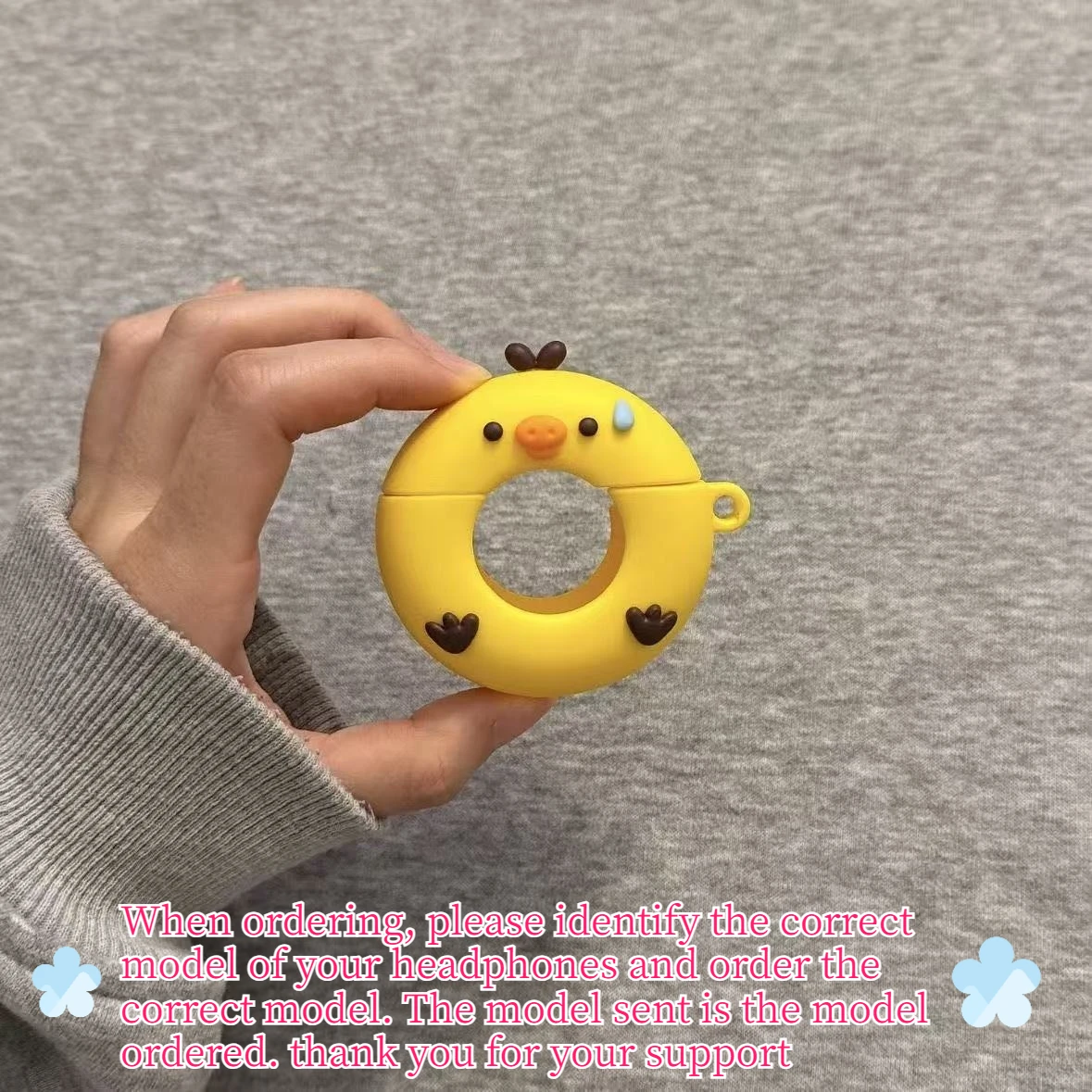 Funny 3D Yellow Chick Case Cartoon Chicken Silicone Earphone Cover For AirPods Pro 2 Pro 4 3 Shockproof Cute Earbuds Shell