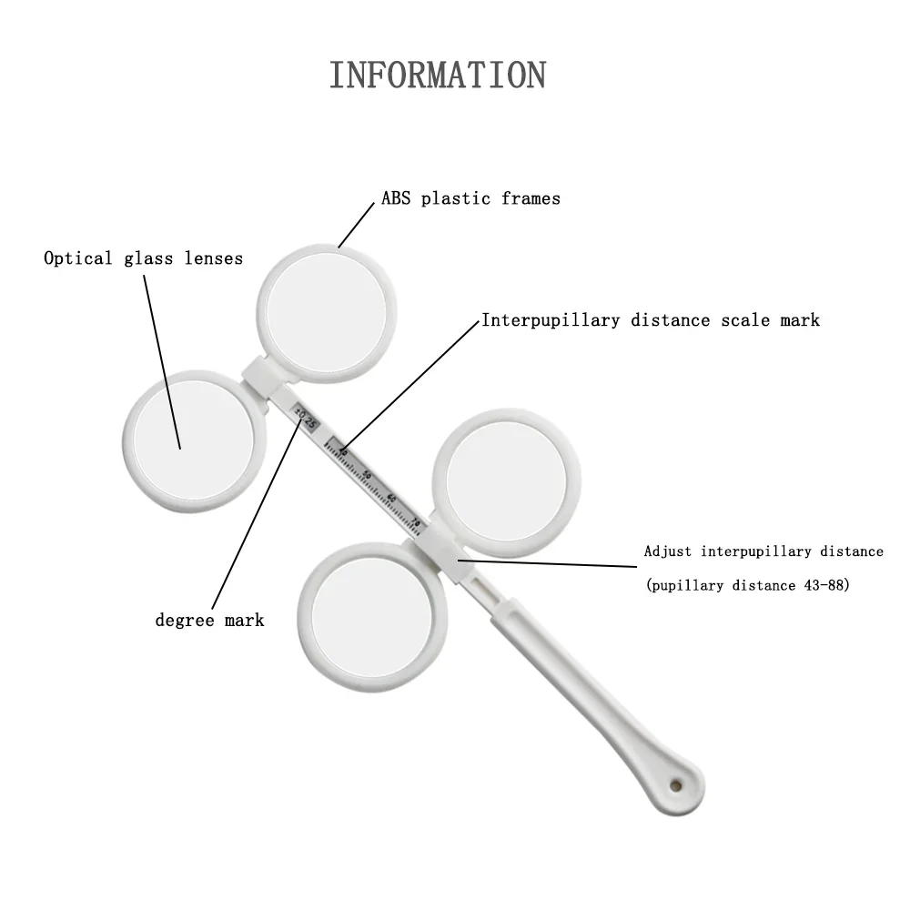 High Quality ±0.25D To ±3.50D Scale Flip Lens Confirmation Test Optical Flipper Optometry Plastic Adjustable PD Ophthalmic FL-2