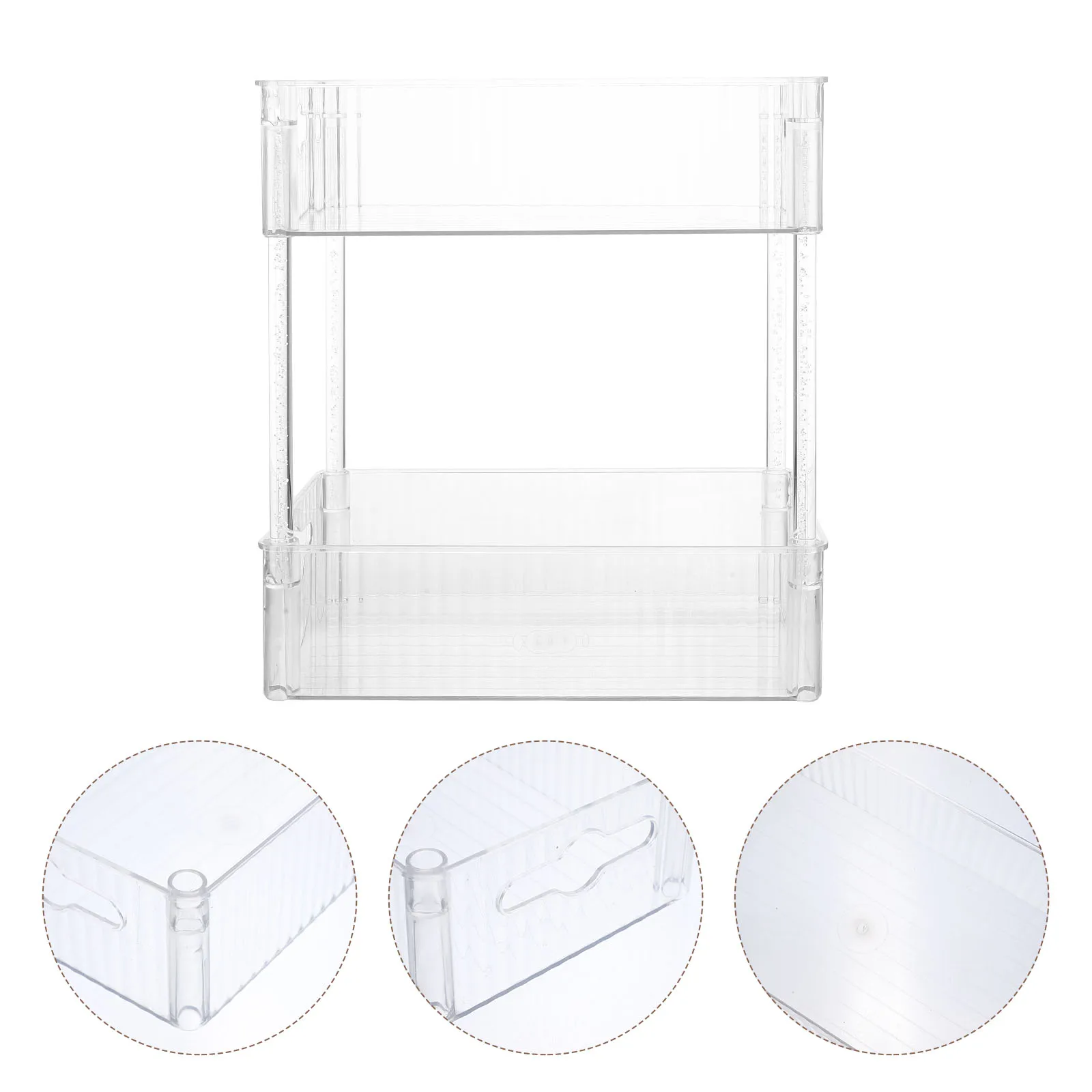 

Stable Makeup Organizer Storage Rack Double Tier Skincare Holder Desktop Vanity Counter Stand Large Capacity Lipstick