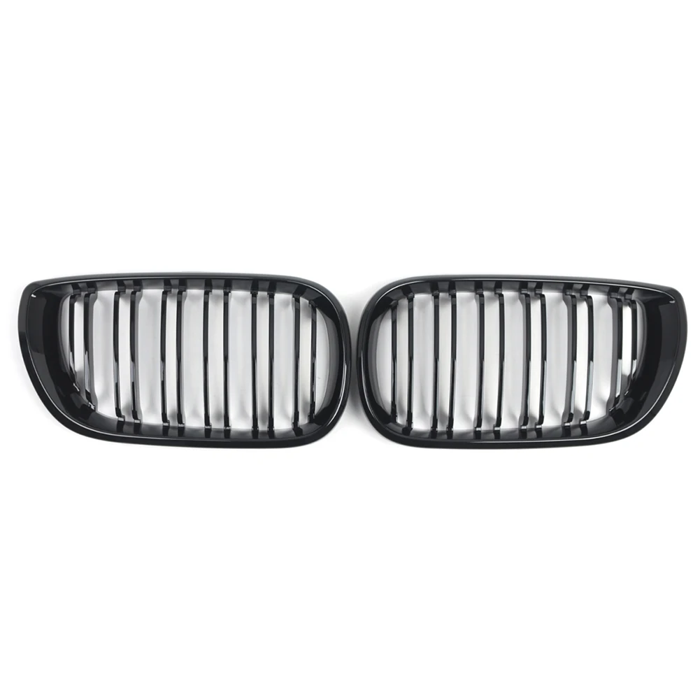 2pcs Black Front Bumper Grille Grill For BMW 3-Series E46 2002-2005 51137030545 51137030546 Direct Installation Car Accessories