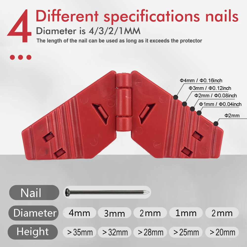 Anti-hammer Nail Protector Nails Holder for Hammering Safety Pliers Finger Protector Screw Nails Fixer Tool Anti-beating Device