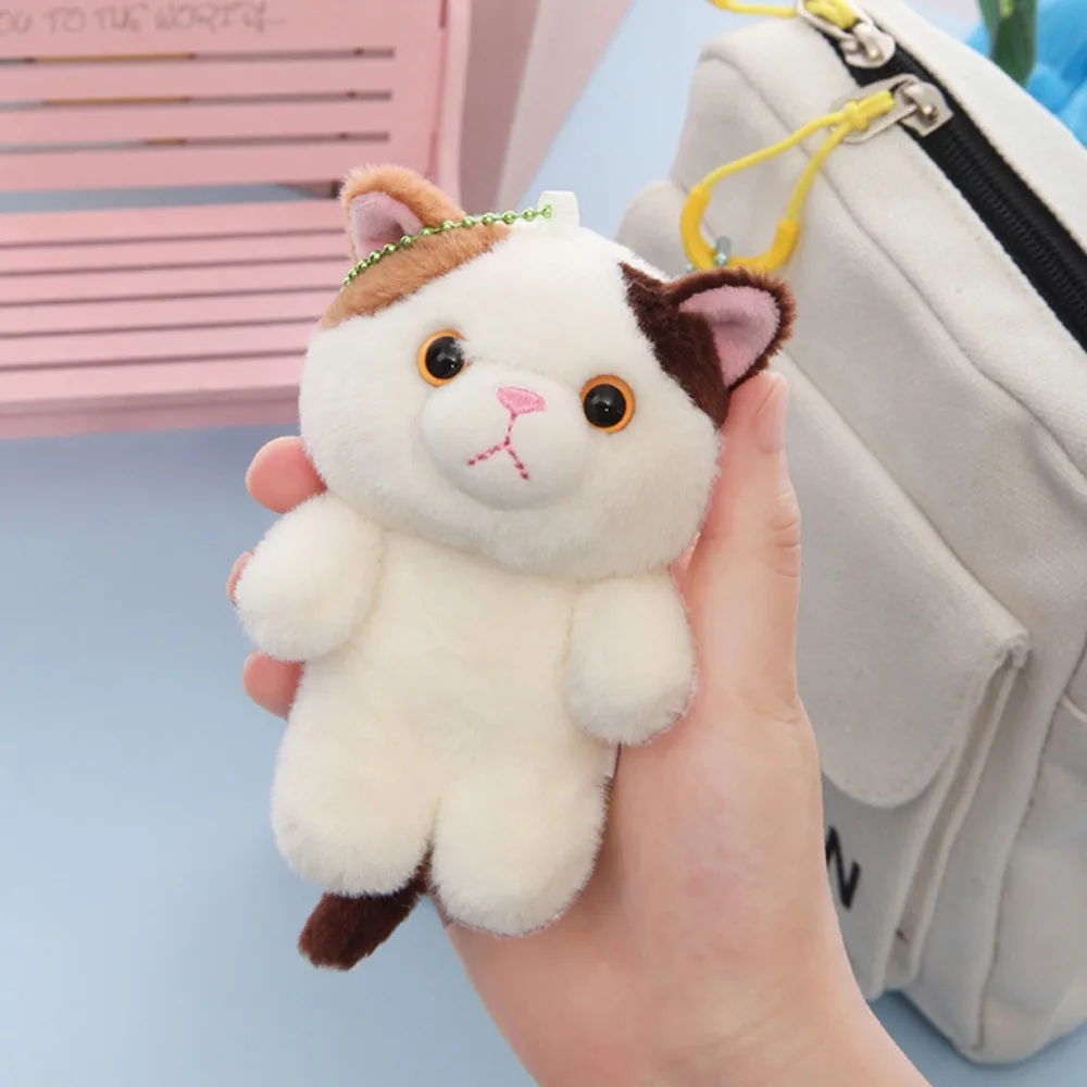 

Модный брелок для ключей в виде кота, из ПП-хлопка, мультяшный, милый, очаровательный, с подвеской в виде кошки, рождественский подарок