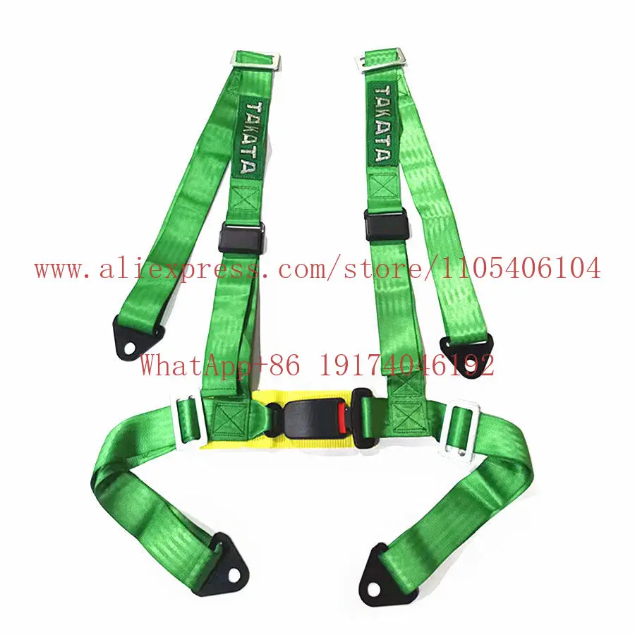 3-Inch racing car modified car seat belt four-point seat belt universal type straight plug type