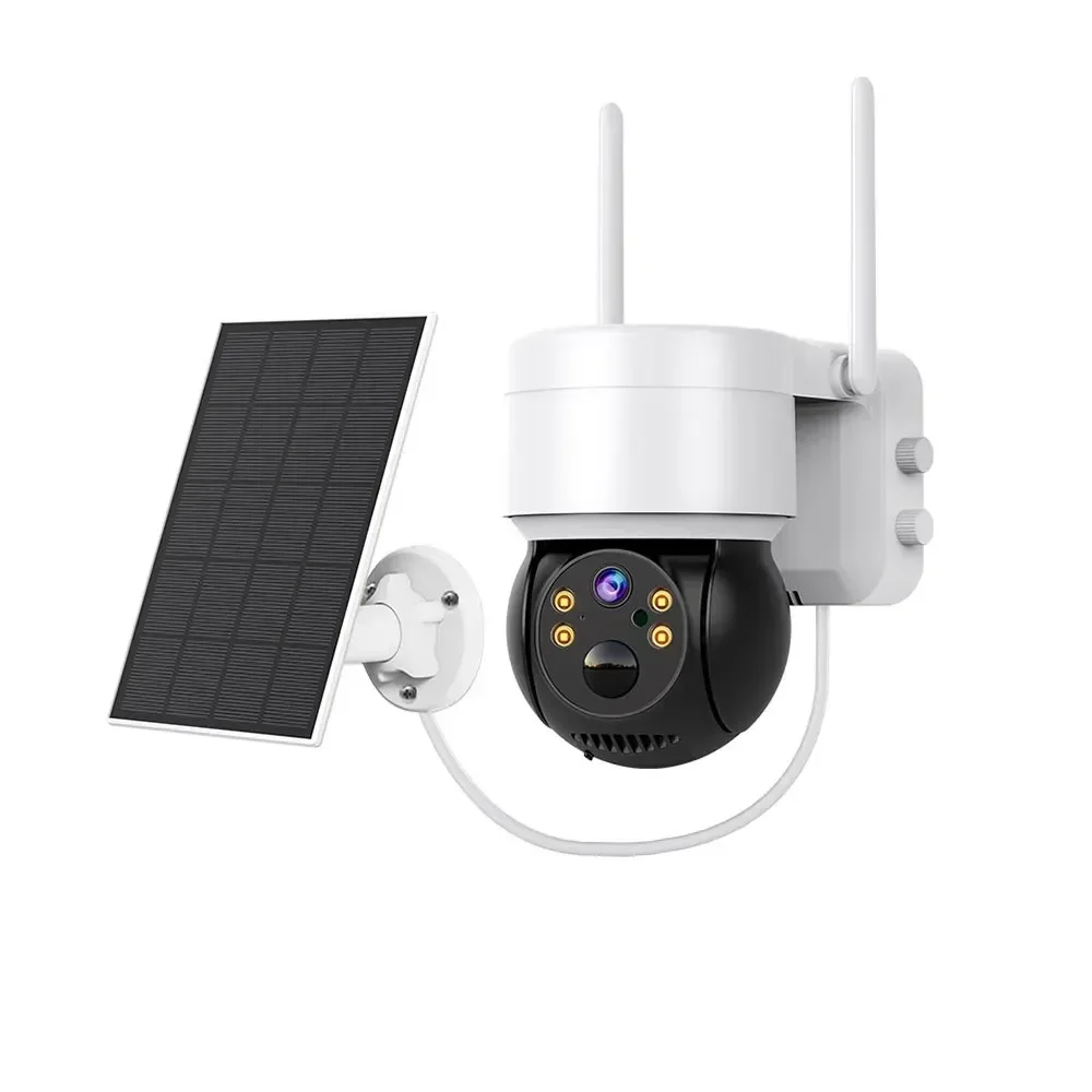 Telecamera solare WIFI Outdoor 4MP HD Wireless Security CCTV impermeabile visione notturna PIR Human Detect telecamera PTZ con pannello solare