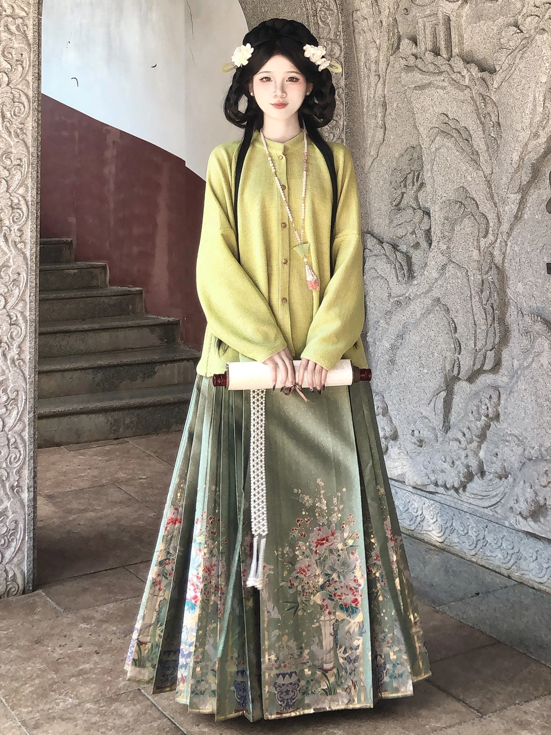 

Вязаная сумка-арка Drs Plus Size Hanfu для женщин, повседневная, базовый слой для осени и зимы, с тай-дай принтом