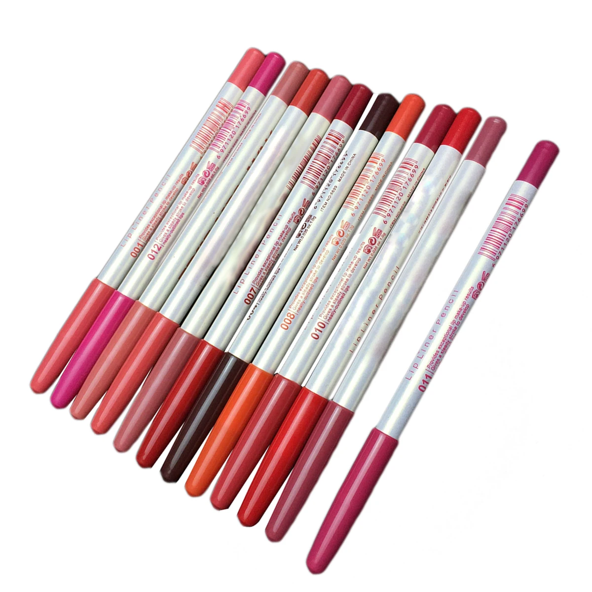 

12pcs 12- Pencil Set Waterproof Long Lasting Matte Lip Pencil Blush Eyeliner Keep Shape Easy Carry Lip Liner Pen