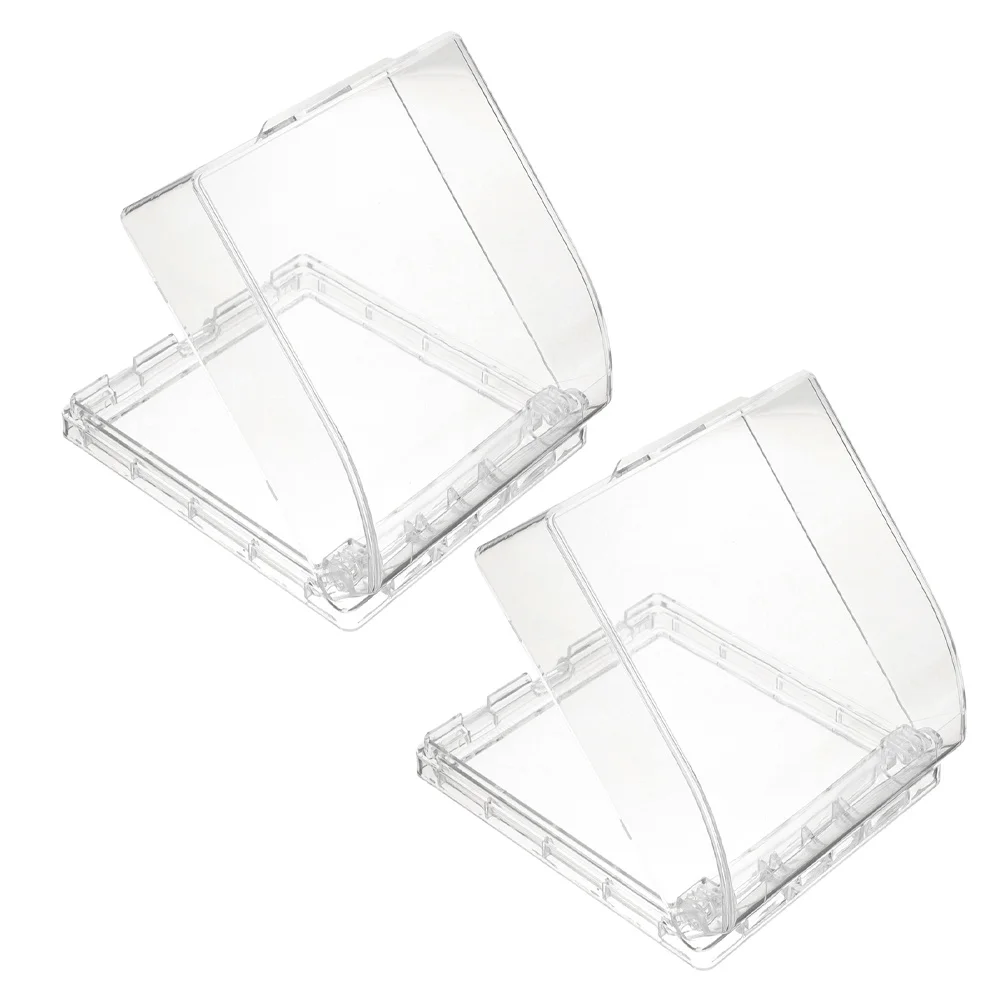 

2Pcs Waterproof Doorbell Cover High Hardness Plastic Transparent Protector for Control Attendance Machine