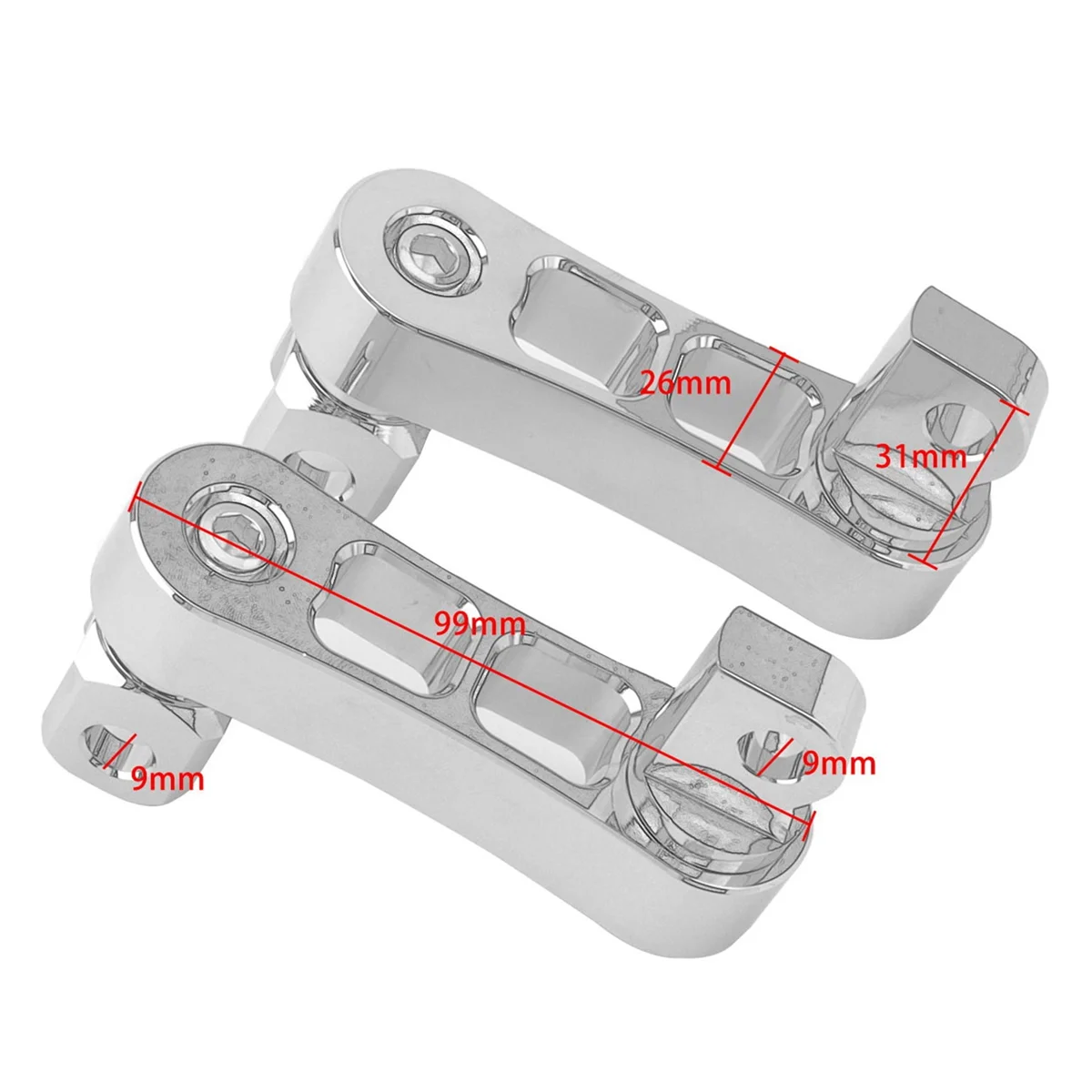 Motorcycle Adjustable Passenger Footpegs Highway Pegs Male Mount Foot Peg Clamp Support Extensions Bracket for B