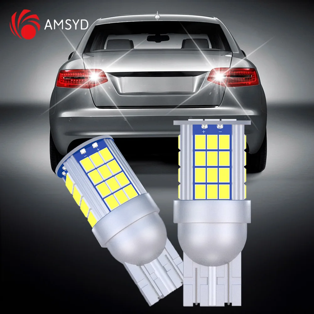 2pcs Car Signal Light T10 W5W 194 LED Bulbs Canbus Error Free 12V/24V 7000K White Interior Reading Wedge Side Door Trunk Lamp