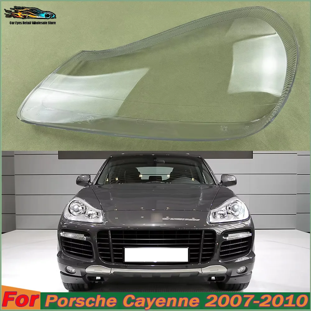 For Porsche Cayenne 2007-2010 Headlights Shell Mask Cover Lampshdade Headlamp Housing Plexiglass Replace The Original Lampshade