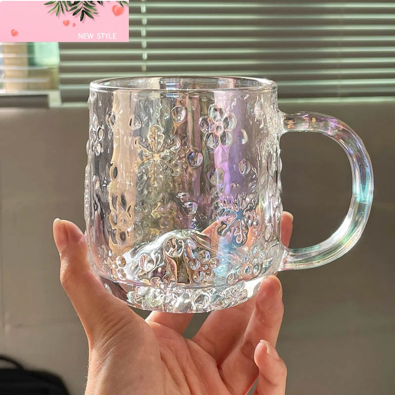 

Cute Christmas Mug Gift Glass Cup For Coffee Tea Wine Milk Beer Drinking Glasses Clear Water Cup Heat Resistant Drinkware 340ml