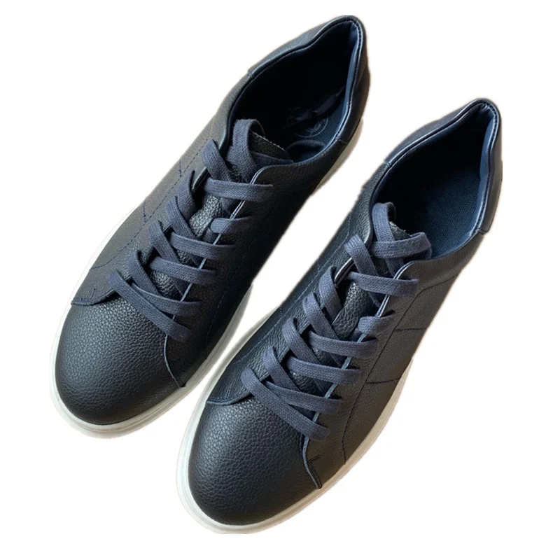 

Withered Minimalist Solid Color Leather Comfortable Breathable White Casual Men's Vulcanized Shoes Sneaker Shoes Men