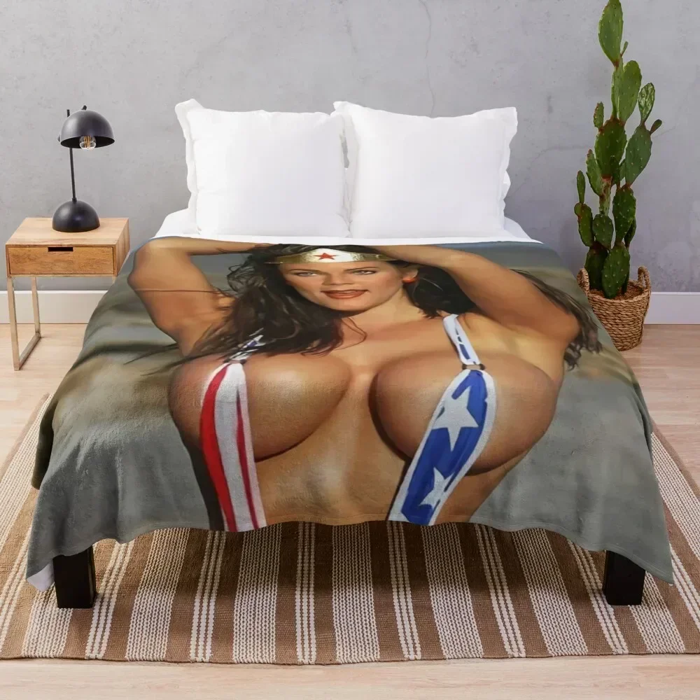 

Lynda Carters- Patriotic Bikini Throw Blanket Soft Breathable Blanket for Night Sleeping