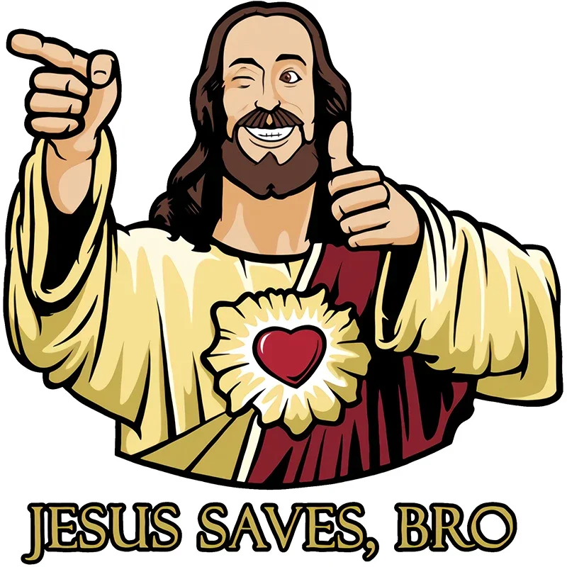 

Jesus Saves Brothers and Christians Popular Car Stickers PVC Auto Window Bumper Quality Waterproof Outdoor Decals Decor