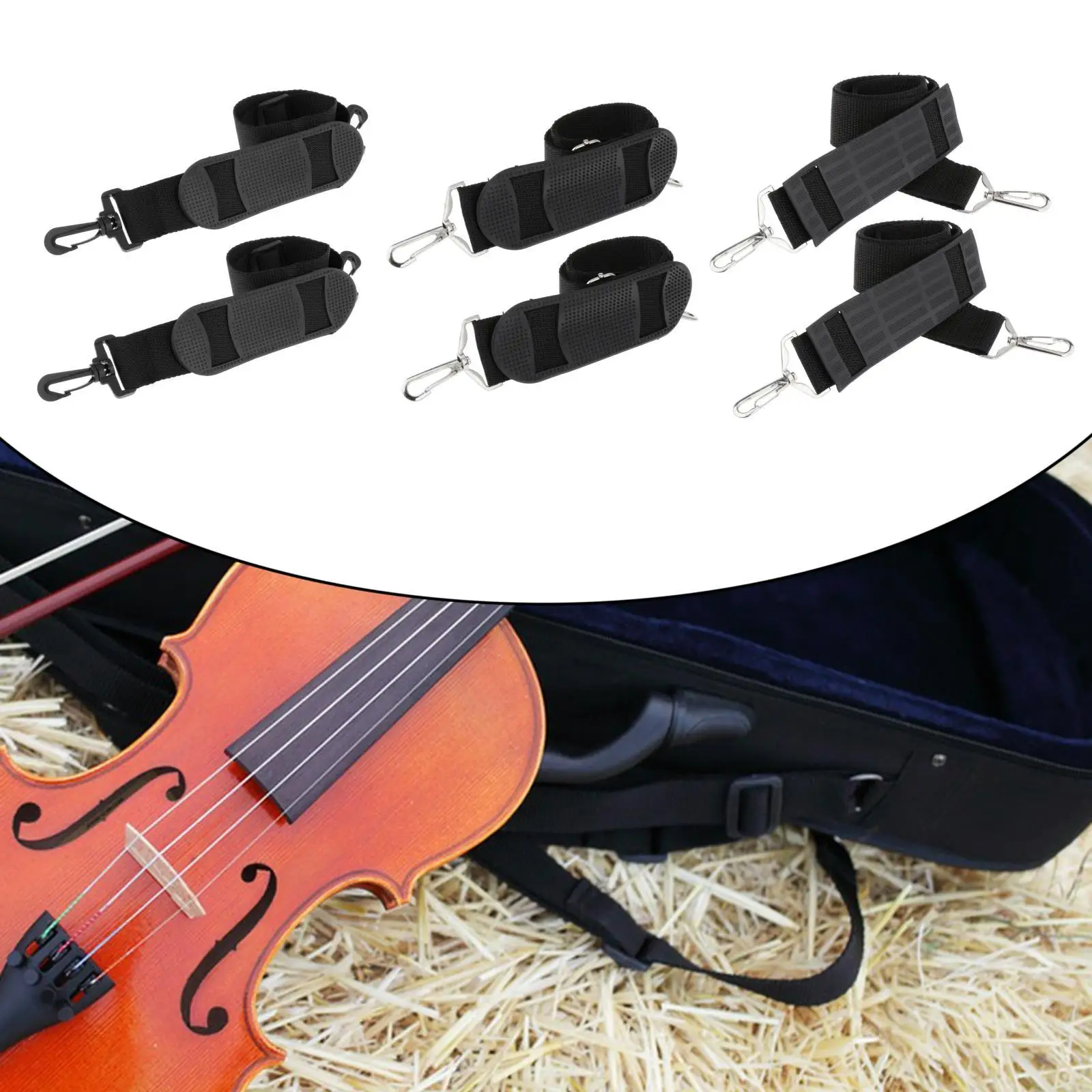 Durable Canvas Shoulder Strap Music Accessories Adjustable Lightweight Replacement for Guitar Bag Violin Cello Erhu Saxophone