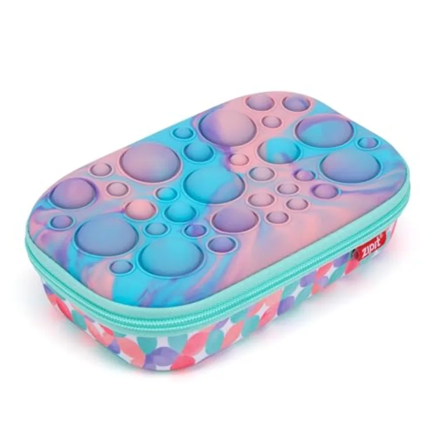 

Bubble Pencil Case for,Silicone Sensory Fidget Pencil Box for School, Large Capacity Stationery Organizer Box