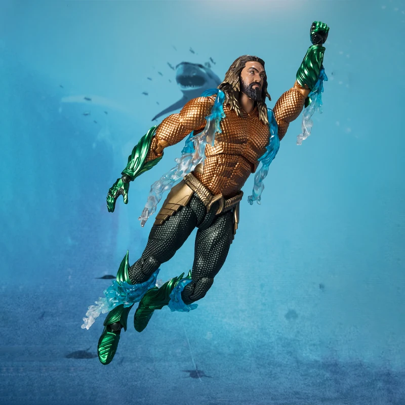 Bandai Original Genuine Figure Aquaman and the Lost Kingdom Model Kit SHF Aquaman Collection Model Action Figure for Boys Toys