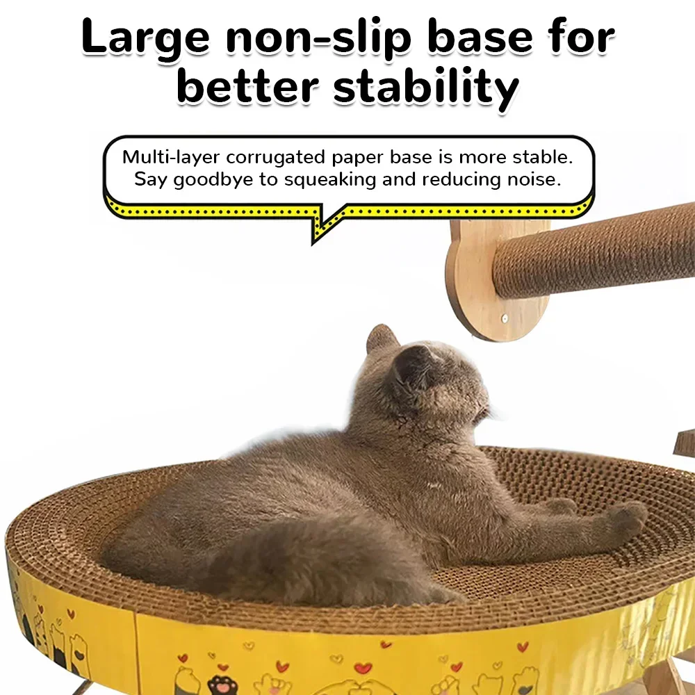 Cat Scratching Board Protect Furniture Grinding Claw Toys Oval Corrugated Paper Wear-resistant Cat Nest Cat Accessories