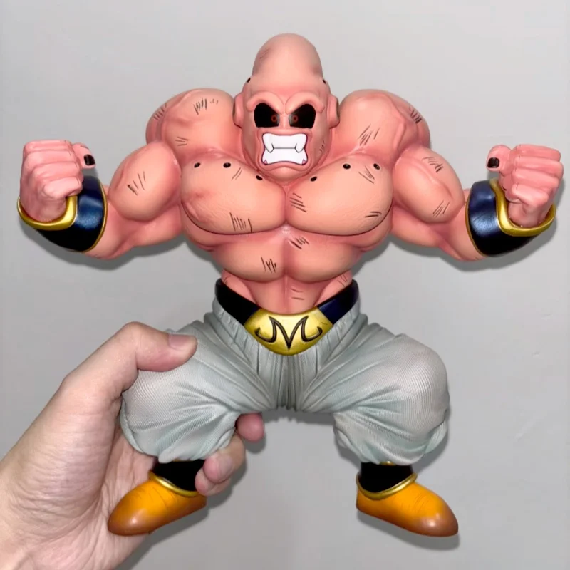 24cm em estoque dragon ball z muscular buu figura de ação majin buu anime figuras estátua pvc desktop ornamentado coleção modelo brinquedos